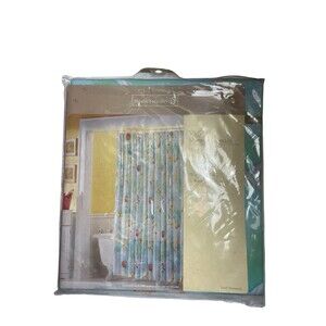 Vintage Seashell Shower Curtain Vinyl Beach Shells Nautical Rope Knots 90s New